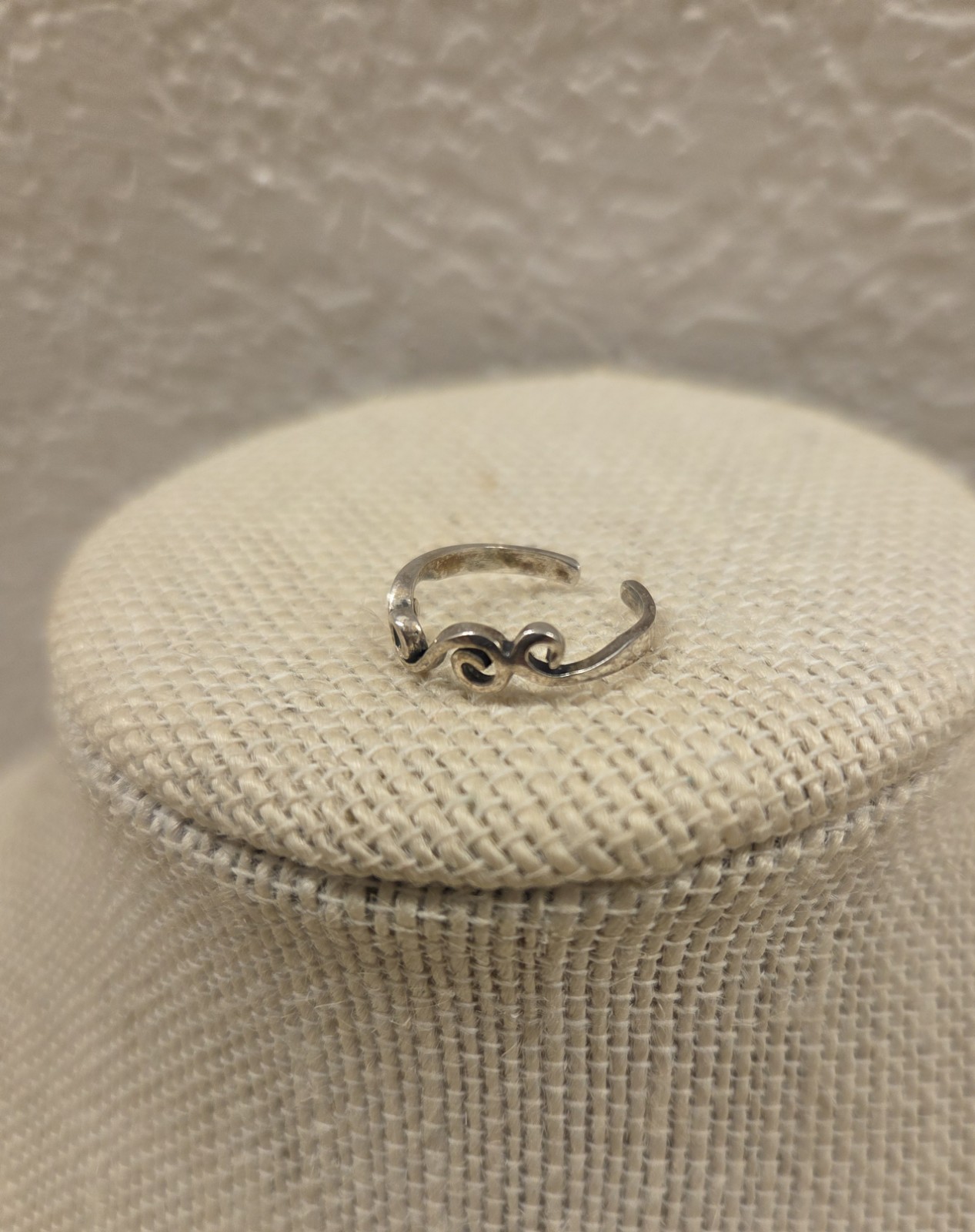 Sterling Silver Waves Toe Ring Adjustable 925 - image 5