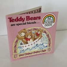 Vintage 1980s Teddy Bears are Special Friends Sticker Book Sheets Antioch