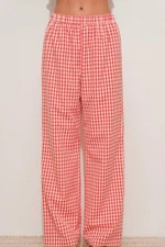 Pretty Garbage Gingham Pants Red