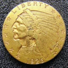 1926 $2.50 Indian Head Gold Quarter Eagle - Philadelphia Mint - XF Condition