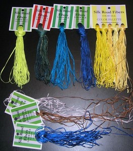 Asssorted Silk Road Fibers Straw Silk plus some remnants