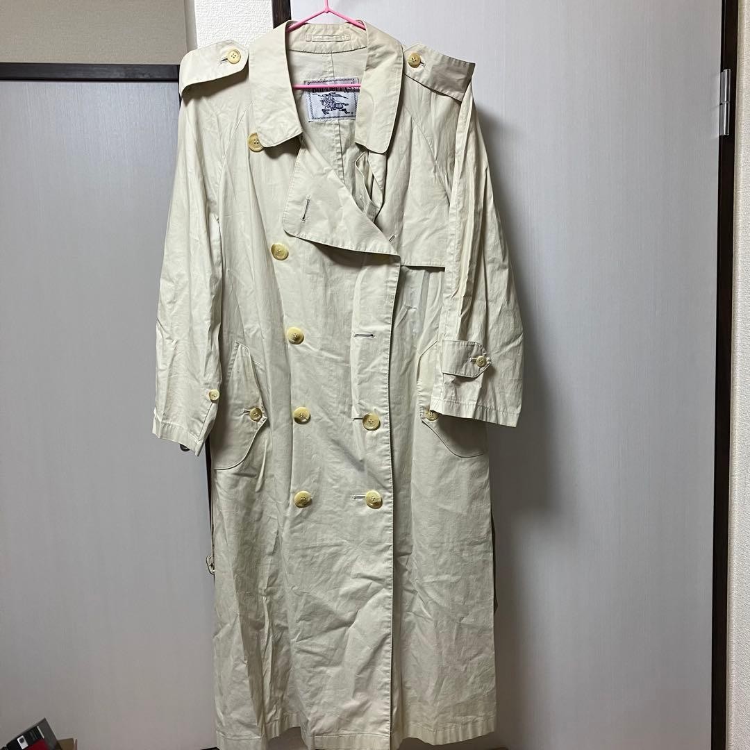 Burberrys Trench Coat Cotton With Buttons Size L For Women thumbnail 22
