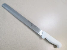 RUSSELL P04804-10" BREAD KNIFE W/ CONTOUR WHITE HANDLE-NSF-FREE SHIP IN USA