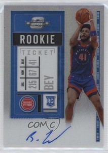 2020-21 Panini Contenders Optic Ticket Variation Saddiq Bey #113 Rookie Auto RC