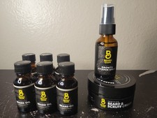 Set of 6 New Unused Beard Club Beard Growth Oil .5 oz / Plus Cream And Spray