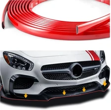 16.4Ft Cuttable Automotive Trim Strip,Anti-Scratch Car Door Molding Red 