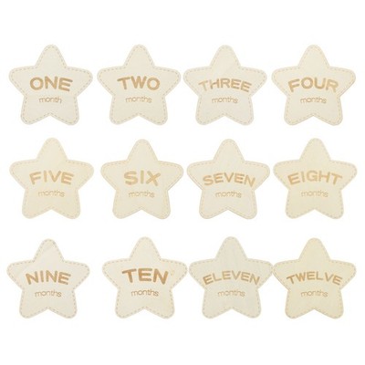 Monthly Milestones, Milestones Monthly Card (Wooden Color, 4 x 4 Inch)