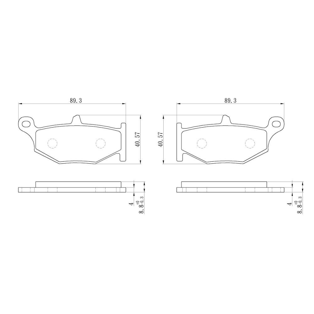 Plaquette metal fritte R90 haute friction et endurance thermique