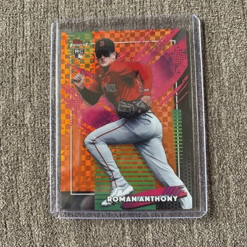 2026 Topps Finest Roman Anthony RC Rare Orange Refractor /25 Red Sox #206