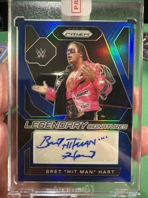 Bret Hitman Hart Auto /49 SP 2024 Panini Prizm WWE Legendary Signatures Card