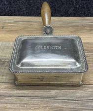 Rogers Silver Co. Silver Plated Silent Butler AshTray Dish Cigarette Vintage