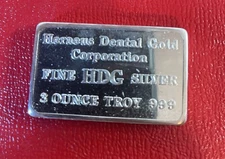 Vintage 3 oz Silver Bar - Argor-Heraeus Dental Gold Corp. 🔥.999 3 Troy Ounces.