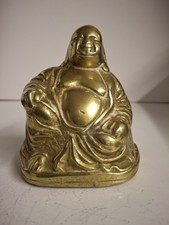 Brass Buddah 100mm High Polished Brass Buddha Statue Home Decor Gift Item 755 gm
