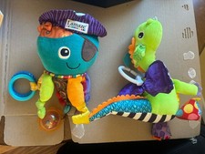 2x Lamaze BABY SOFT TOYS LOT Winged DRAGON + Pirate OCTOPUS Fine Motor Skills -
