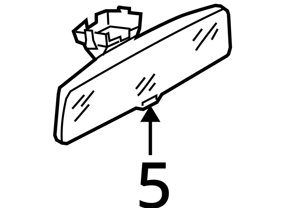 Espejo retrovisor interior Volkswagen Passat 2009-2010 OEM V6Z9C Foto 4 de 4