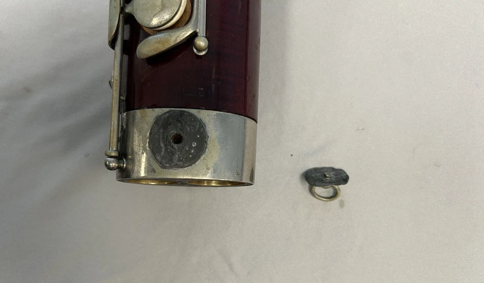 EARLY SCHREIBER MODEL 5014 MAPLE WOOD BASSOON + FOX BOCAL + CASE - Image 4 of 4