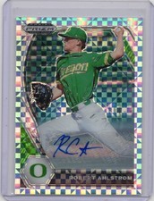 2021 Panini Prizm ROBERT AHLSTROM Power Plaid Prizm Auto /17 Oregon Ducks