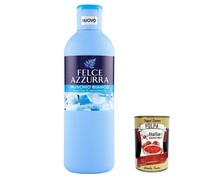 12X Felce Azzurra Bagnodoccia Muschio Bianco Duschgel 650Ml+Italian Polpa 400G