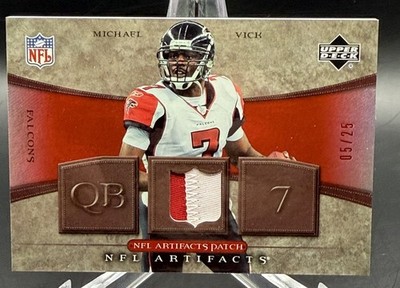 2007 Upper Deck Artifacts NFC Apparel Michael Vick 2-CLR Patch GU SSP 5/25 NFLMV