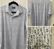 Ben Hogan Performance Golf Polo Shirt Mens Large Cocktail Print Short Sleeve