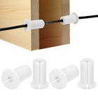 4pcs Cable Routing Kit for 3/4" Wall Hole 38mm Length Wall Grommet White