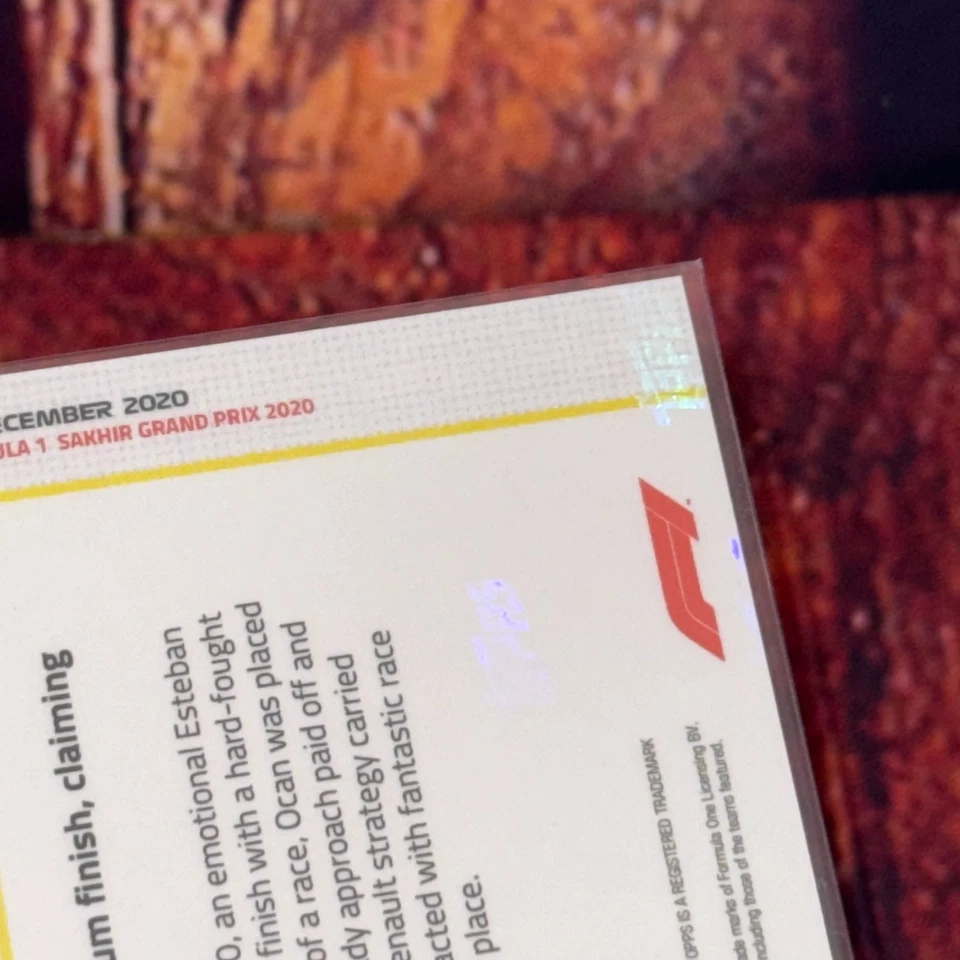 Topps Now F1 2020 Esteban Ocon Card #18 Renault First Podium Finish - PR 205 - Image 3 of 4