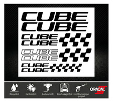 CUBE Aufkleber Set Schwarz 19tlg. Fahrrad Rahmen Sticker Decal MTB Mountainbike