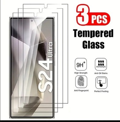 3x Tempered Glass Screen Protector For Samsung Galaxy S24 Ultra / S24+ | 9H HD