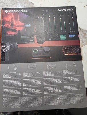 SteelSeries Alias Pro Condenser Microphone XLR USB Stream Mixer Mute RGB
