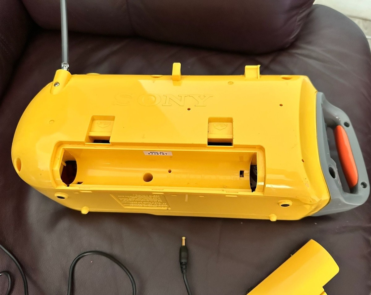 Vtg 1990s Sony Cfm-104 Yellow Cassette Tape Player Stereo Boombox Vtg 1990s Sony Cfm-104 Yellow Cassette Tape Player Stereo Boombox