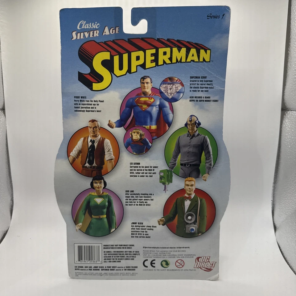 CLASSIC SILVER AGE JIMMY OLSEN ACTION FIGURE SUPERMAN DC DIRECT New Damaged Box - Image 3 of 4