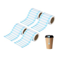 4Rolls Total 2000Pcs Tamper Evident Tape, 2.8x0.5Inch Tamper Proof, Sky Blue