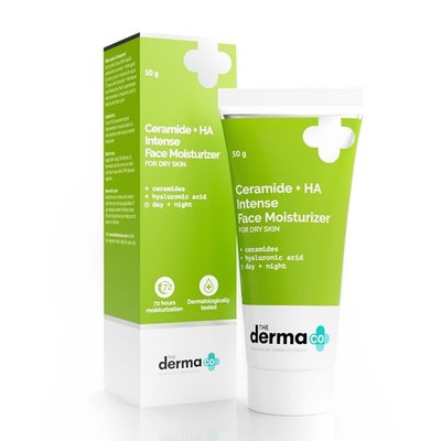 The Derma Co Ceramide + HA Intense Moisturizer Cream With Hyaluronic Acid 50 gm