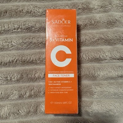 SADOER Skin Active 5x Vitamin C Toner Hydrating Brightening Face Neck 130ml T4-1