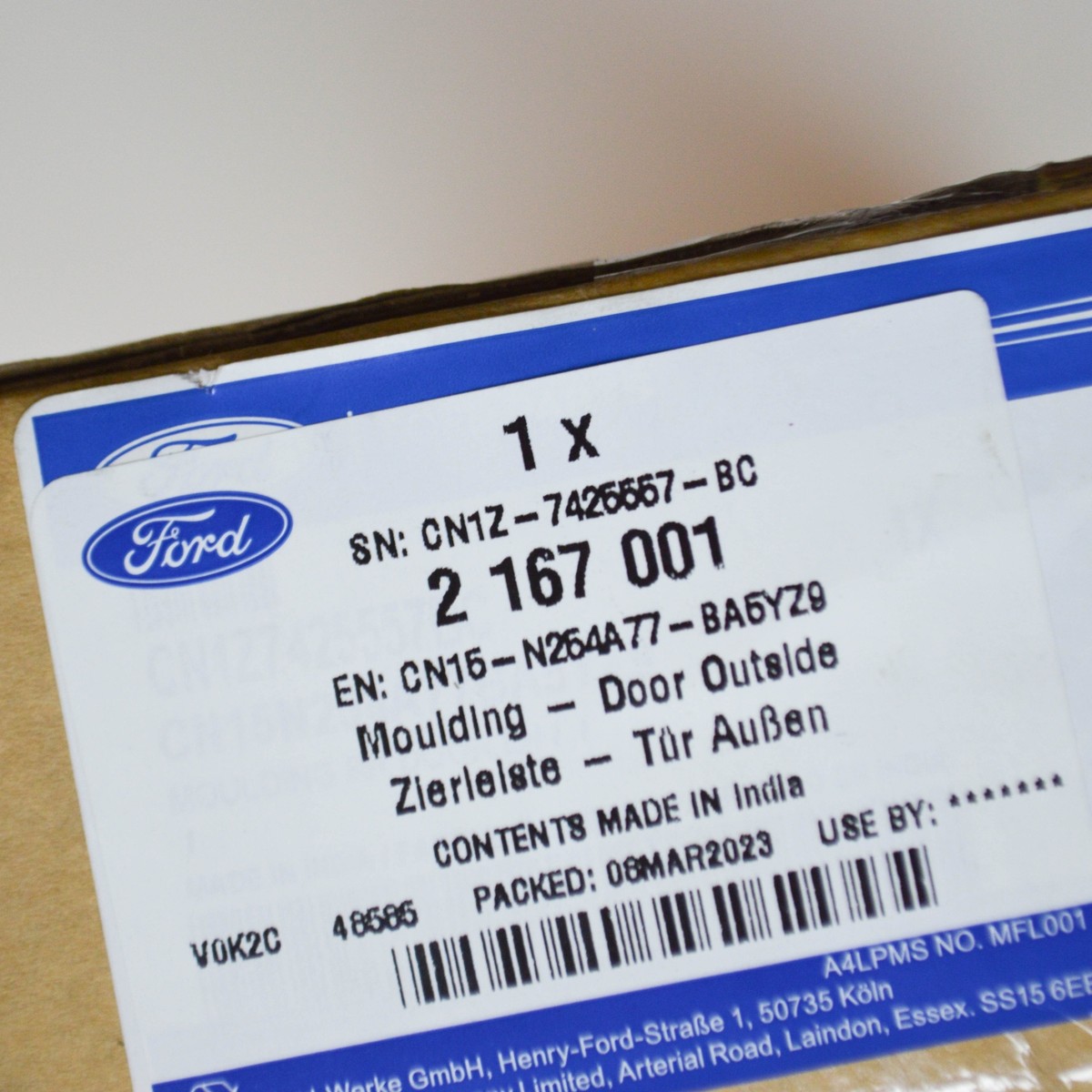 FORD ECOSPORT MK2 Rear Left Door Molding 2167001 CN15-N254A77  