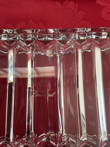NIB FLAWLESS BACCARAT France Glass LOUXOR Crystal VIDE POCHE HOLDER Jewelry Tray - Picture 13 of 17