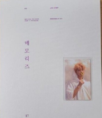 BTS MEMORIES OF 2017 DVD FULL SET RM Photocard+Gift Bangtan