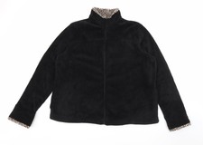Carole Hochman Womens Black Animal Jacket Size Xl