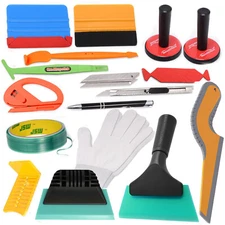 Vinyl Application Squeegee Kit Car Wrap Tools Window Tint Film Install Tool Set