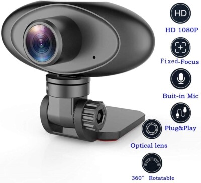 HD 1080P Webcam Noise Reducing Widescreen Rii RC100 USB Computer Desktop Camera
