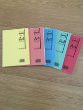 A4 GRAPH PAPER NOTEBOOK WIREBOUND 80 PAGES 2MM 10MM 20MM SQUARED DOUBLE SIDED 80