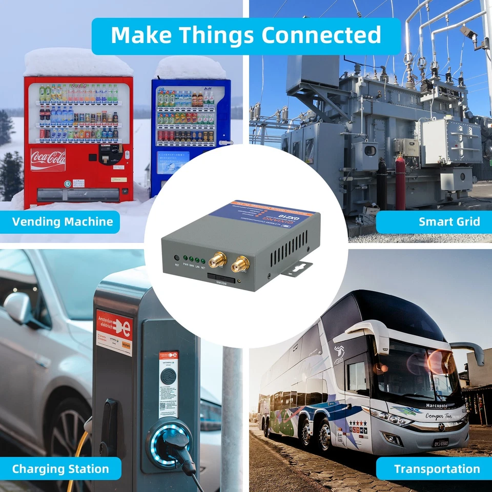 QX210 Industrial Gradade 4G LTE WiFi Router, Cellular VPN Client Routers Modem - Image 2 of 4