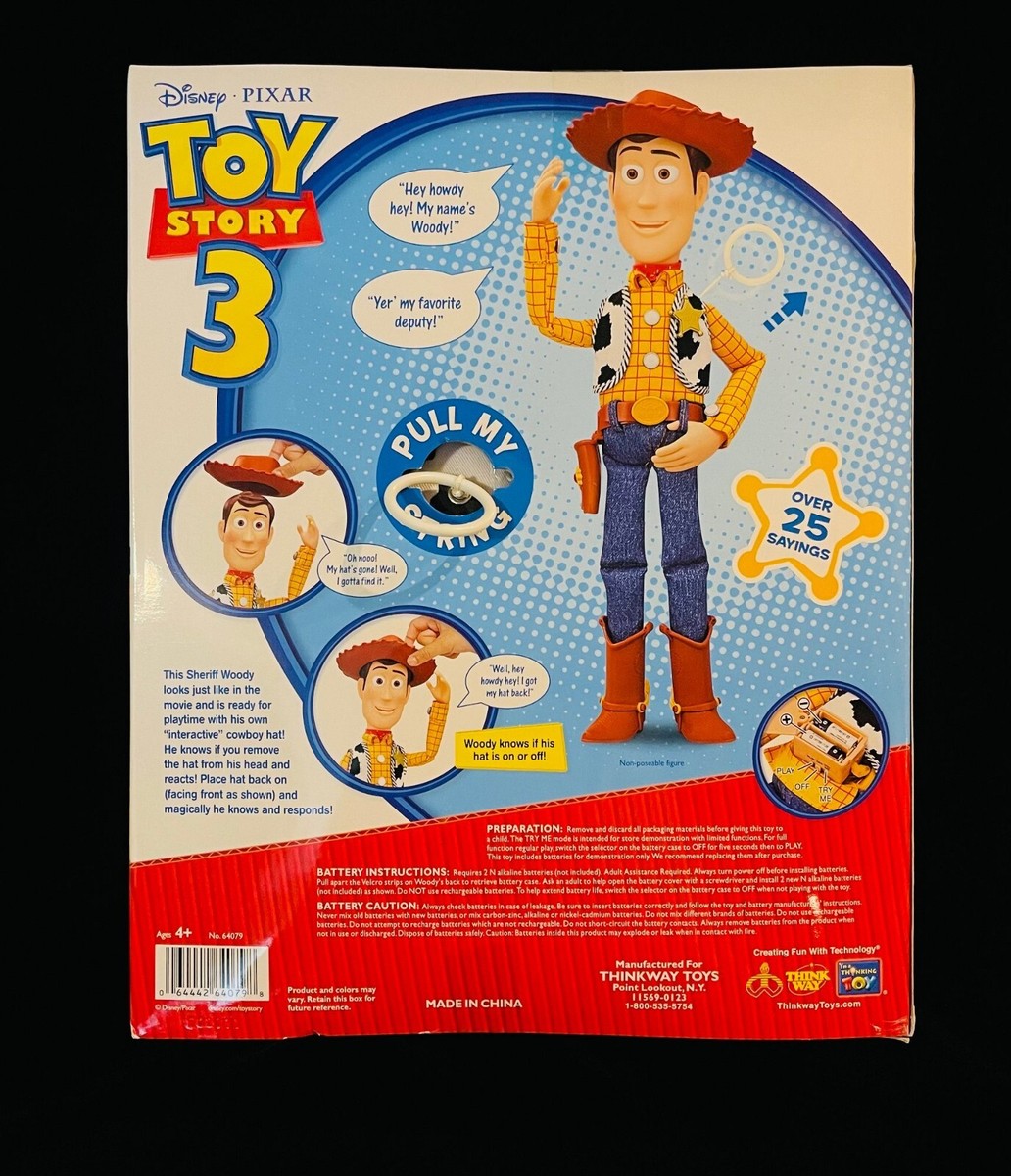 Thinkway Disney Pixar Toy Story 3 Playtime Sheriff Woody (NEEDS