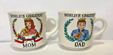 Papel vintage Mugs 1960's Era King & Queen Excellent Condition Please FRead