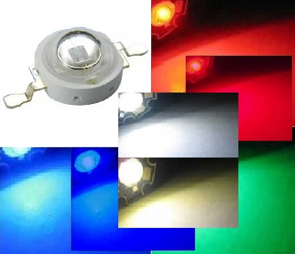 Hi-Power LED 1W 3W Weiß Neutral Warm Kaltweiß Blau Royalblau Rot Tiefrot Grün