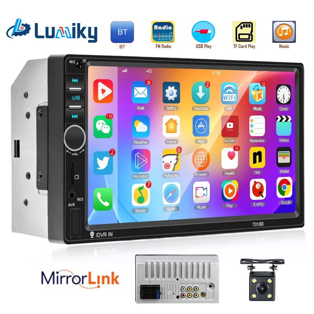 7-Zoll Doppel-DIN Autoradio Mit Bluetooth, USB & Handy-Spiegelung – MP5 Player, FM Radio, Touchscreen