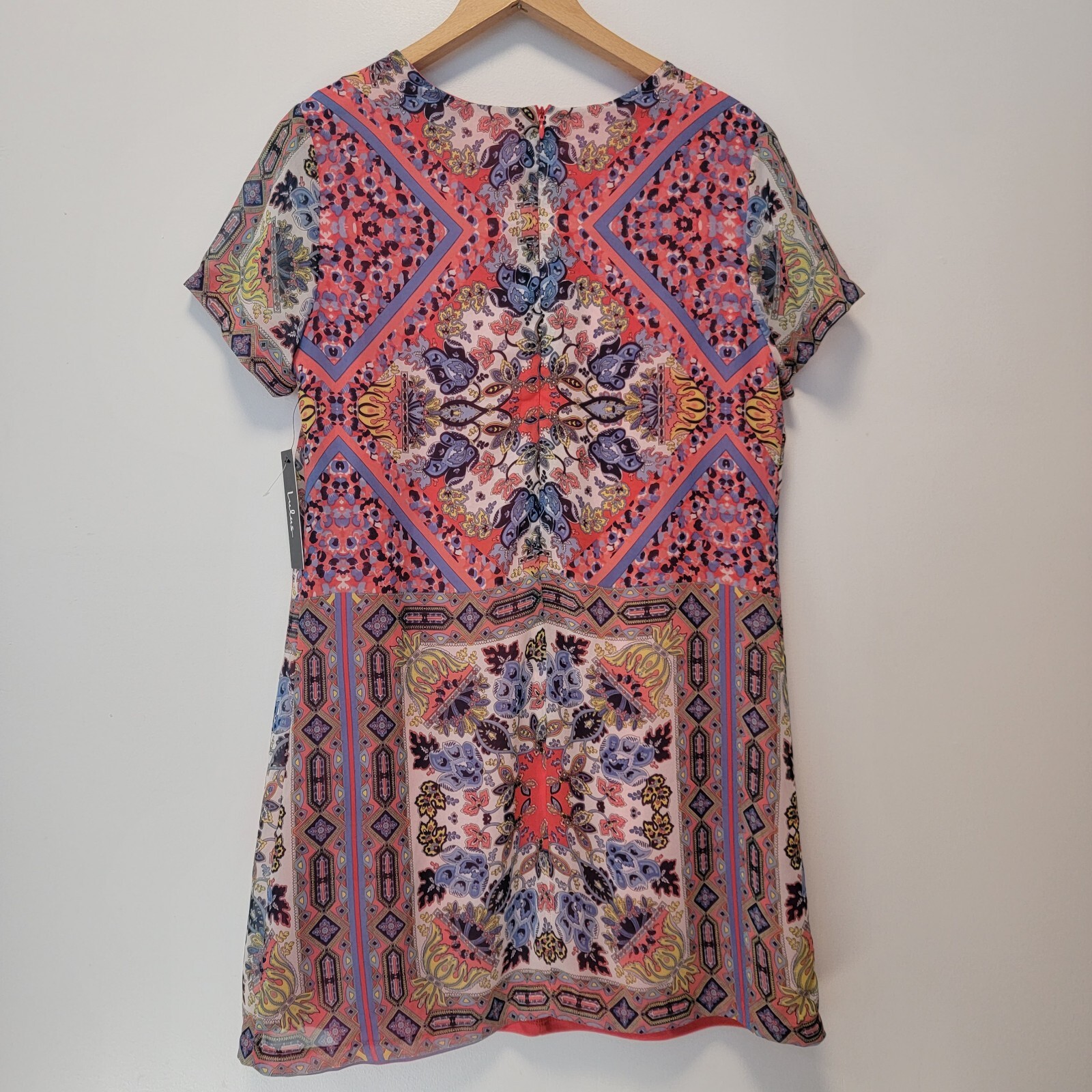 Lulus Floral Colorful Shirt Dress Style DD2146 Boho Bohemian Size Small NWT NEW 