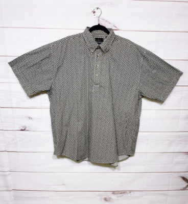 Greg Norman Collection Mens Shirt Size XL Multicolor Short Sleeve 100% Cotton