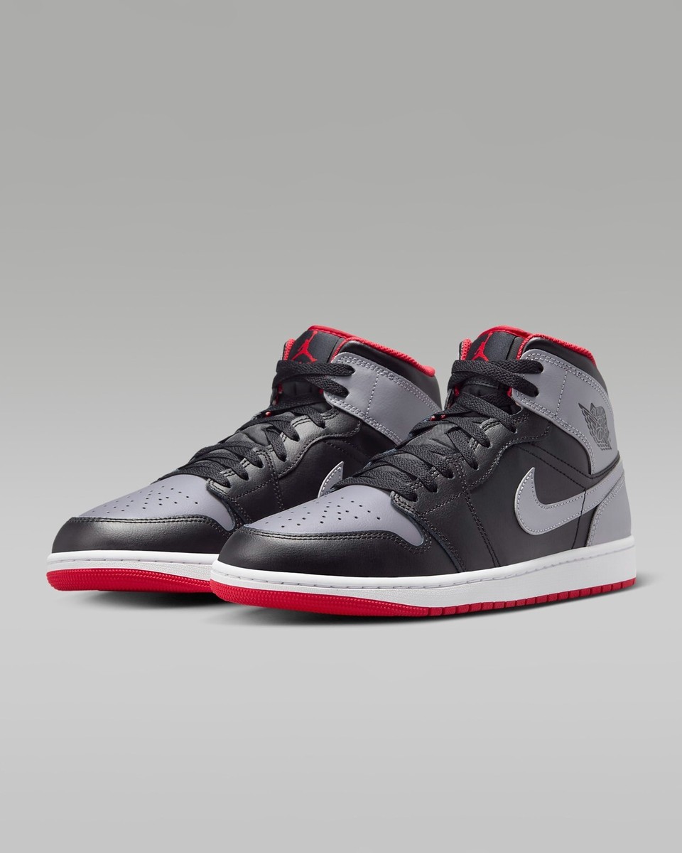 靴 AirJordan1 RetroHighOG BlackandSmokeGrey Nike Air Jordan 1 Mid - Black Cement Gray DQ8426-006 Mens Shoes
