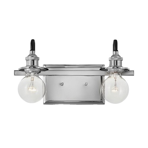 Millennium Lighting 2 Light Bathroom Vanity Fixture In Multiple Finishes With Clear Glass Shades Brushed Nickel Nickel Brushed